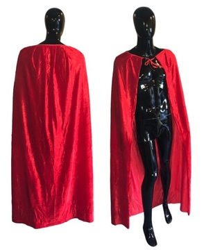 Peleryna Czerwona Superbohatera Długa 160 cm. Supermana Supergirl Superman