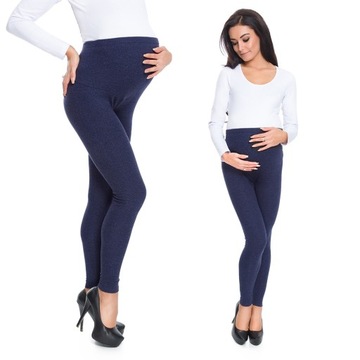 LEGGINSY CIĄŻOWE OCIEPLANE DAMSKIE Z PANELEM GETRY