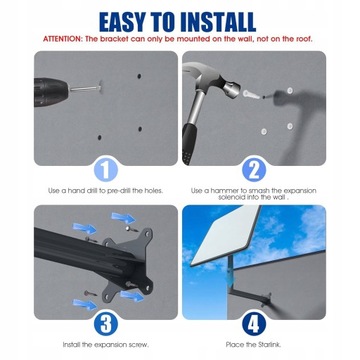 Монтажный кронштейн Starlink Прочный настенный кронштейн Starlink из стали ZR