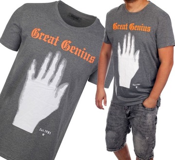 T-SHIRT MĘSKI KOSZULKA NADRUKIEM GRAFIT TS2224_M