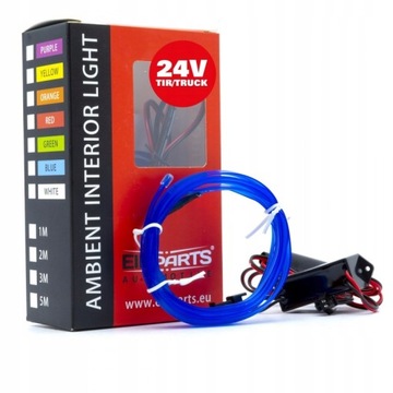 ŚWIATŁOWÓD AMBIENT PASEK LED NIEBIESKI 1M 24V