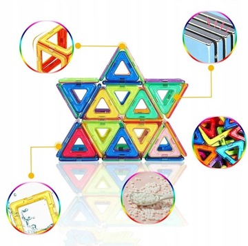 ZABAWKA KLOCKI MAGNETYCZNE MAGICAL MAGNET ZABAWKI PREZENT DLA DZIECI