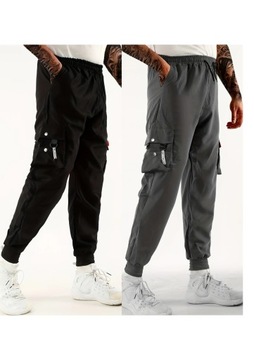 Men's casual pants with multi-pocket design