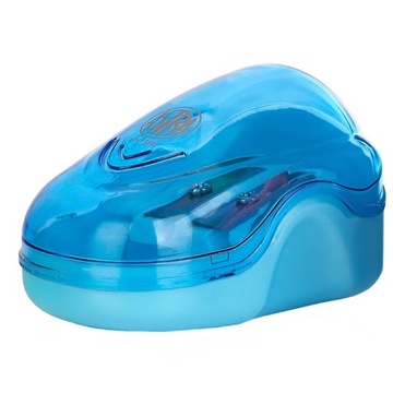 Двойная точилка ASTRA синего цвета с контейнером.