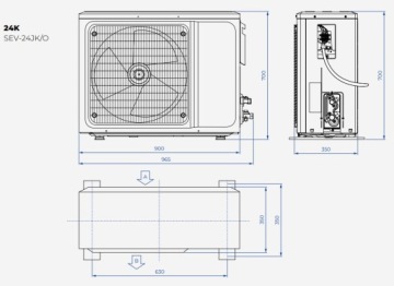 КОНДИЦИОНЕР SEVRA ELEGANCE SEV-24JK (ТОЛЬКО НАРУЖНЫЙ БЛОК)