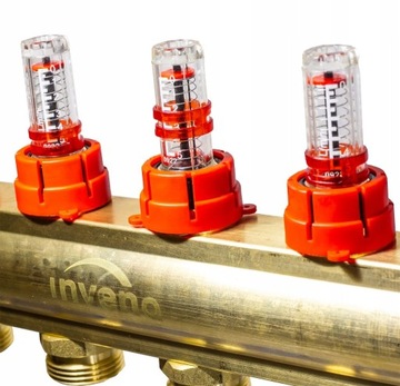 НАПОЛЬНЫЙ РАСПРЕДЕЛИТЕЛЬ ДЛЯ ПОЛА С ОТОПЛЕНИЕМ, 7 КОНТУРНЫХ СЕКЦИЙ, ЛАТУНЬ