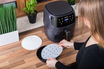 POLSKA FRYTOWNICA BEZTŁUSZCZOWA AIR FRYER 5502 + AKCESORIA