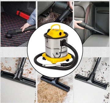 ODKURZACZ PRZEMYSŁOWY SEPARATOR POPIOŁU KOMINKA GRILLA DO GRUZU 2000W 230V