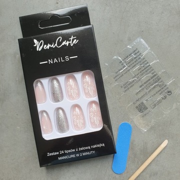 ИСКУССТВЕННЫЕ НОГТИ, РОЖДЕСТВЕНСКИЕ ЗИМНИЕ ТИПЫ, 24 ШТ.