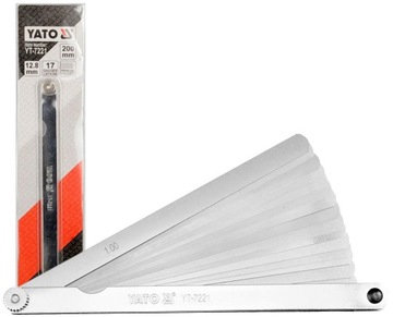 YATO Szczelinomierz 200mm 17 listków 0,02-1mm