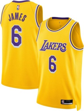 Koszulka Lebron James Los Angeles Lakers NBA Swingman z żółtego złota