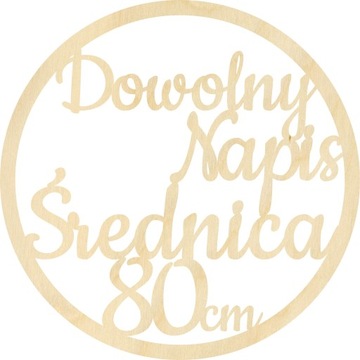 TWÓJ NAPIS w kole obręczy I Komunia Święta Chrzest