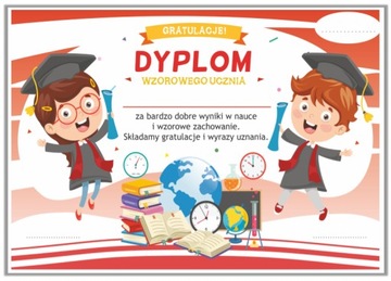 Dyplom: Wzorowego Ucznia (wzór 28) format A4