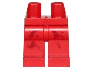 LEGO NOGI FIGURKI CZERWONE + NADRUK 970c00pb0625