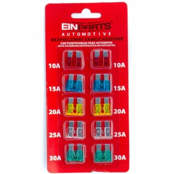 АВТОМОБИЛЬНЫЕ ПРЕДОХРАНИТЕЛИ СТАНДАРТНЫЕ 10 ШТ.