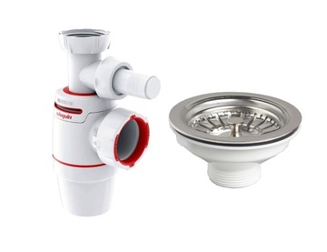Syfon do zlewu NEO AIR z napow. + sitko fi 115mm