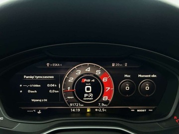 Audi A4 B9 RS4 Avant 2.9 TFSI 450KM 2019 Audi RS4 Avant Panoramiczny dach Bang Olufsen Kamery 360 Matrix LED Salon, zdjęcie 22
