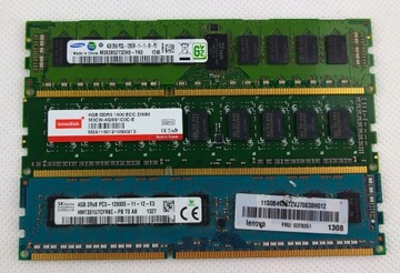 Pamięć RAM MIX DDR3 4GB PC3 1600MHz ECC