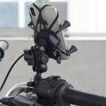 Uchwyt Motocyklowy na Telefon Uchwyt do Telefonu USB