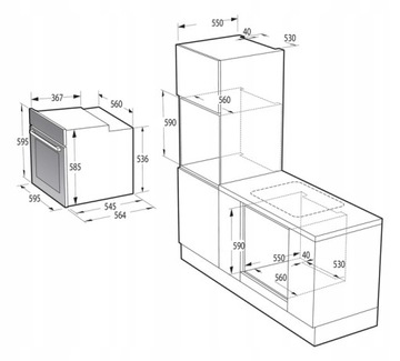 Zestaw GORENJE BOS6737SYB + BM235G1SYB + GI6401BSC + GV520E10S SMK