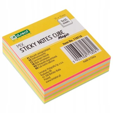 Блокнот-самоклейка 75х75мм Magic DRECT