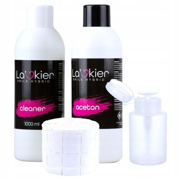La'Kier 2x1000ml Cleaner Aceton Waciki Dozownik