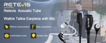 Телефонная трубка для рации (2-контактная) Retevis