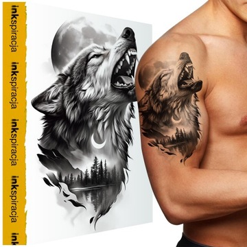 INKspiracja Classic | Tatuaz Tymczasowy Zmywalny Meski Damski Dziara Wilk