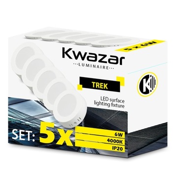 5 x PANEL LED NATYNKOWY PLAFON LED 6W TANIEJ 15%