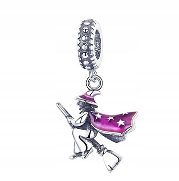 CHARMS ZAWIESZKA BABA JAGA wiedźma CZAROWNICA MAGIA S925