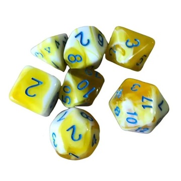 Горячий многосторонний набор игровых кубиков с 7 кубиками для аксессуаров TRPG DND