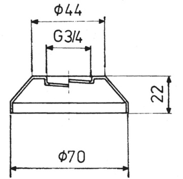 КОНИЧЕСКАЯ РОЗЕТКА 3/4 ДЛЯ ХРОМИРОВАННЫХ БАТАРЕЙ KFA
