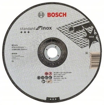BOSCH 230x1,9 mm tarcza do ciecia metalu Inox