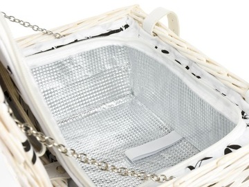 ПЛЕТЕНАЯ КОРЗИНКА ДЛЯ ПИКНИКА, ТЕРМАЛЬНЫЕ ПЛИТЫ, СТОЛОВЫЕ ПРИБОРЫ