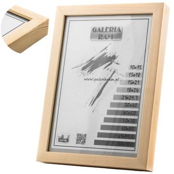 Rama z drewna surowego 50x70 sur GPJ-płaska/WYSOKA