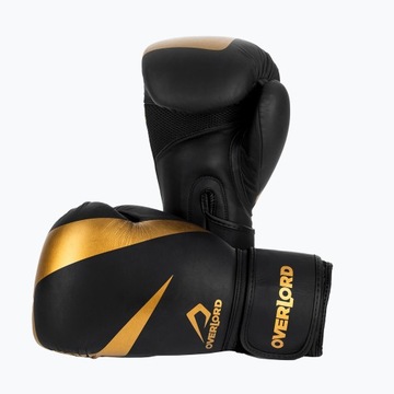 Rękawice boks Overlord Riven czarno-złote 12 oz