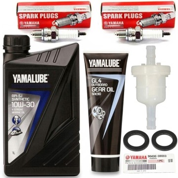 F9.9J F8C F8F F6A zestaw serwisowy YAMAHA YAMALUBE 10W30 Oleje Świece Filtr