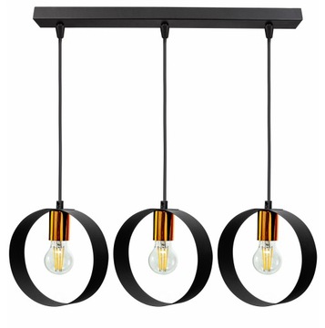 LAMPA SUFITOWA PLAFON ŻYRANDOL LOFT EDISON RING