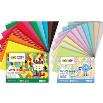 PAPIER BLOK WYCINANKA A5 HAPPY KOLOROWY 20 KART