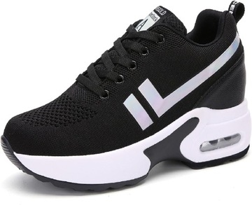 Sneakers, damskie buty do biegania, oddychające,, czarny