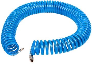 СЕРЕБРЯНЫЙ - ПНЕВМАТИЧЕСКИЙ СПИРАЛЬНЫЙ ШЛАНГ 8x12 мм - 15 МЕТРОВ