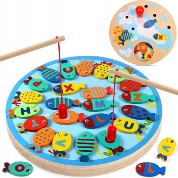Деревянная игрушка-рыбка MONTESSORI Fishing Game
