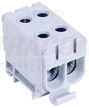 ZŁĄCZKA SZYNOWA NA SZYNĘ PODWÓJNA 50mm² 4 OTW SZARA FLEAL
