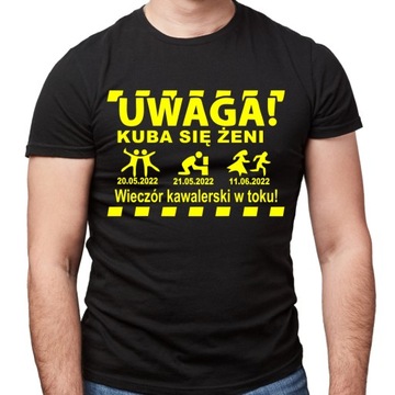 WIECZÓR KAWALERSKI PREZENT PAMIĄTKA KOSZULKA +IMIĘ