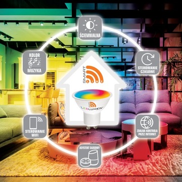 E27 A60 Светодиодная лампа 10 Вт=75 Вт 1055 лм RGB CCT 240° с регулируемой яркостью WIFI TUYA SMART