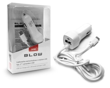 ŁADOWARKA SAMOCHODOWA USB-C 2,1A BLOW