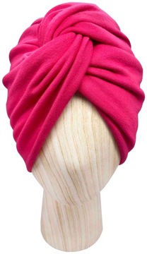 Czapka Turban Twist bawełniany Fuksja