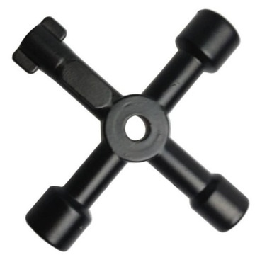 KLUCZ DO SZAFEK TECHNICZNYCH METALOWY CZARNY KLUCZYK
