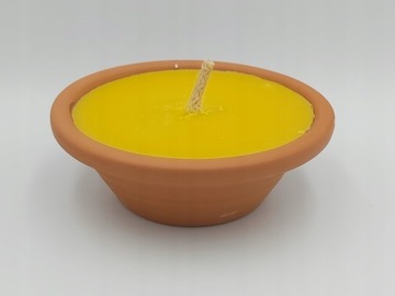 Znicz CERAMICZNY otwarty glina tradycyjny zalewany kopciuch retro 16 szt