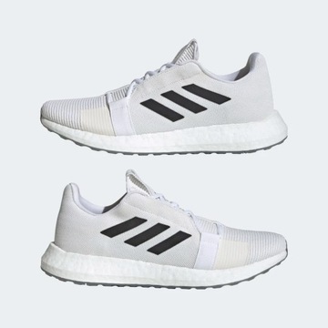 BUTY MĘSKIE ADIDAS SENSEBOOST GO BIAŁE ROZM 43 1/3